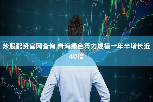 炒股配资官网查询 青海绿色算力规模一年半增长近40倍